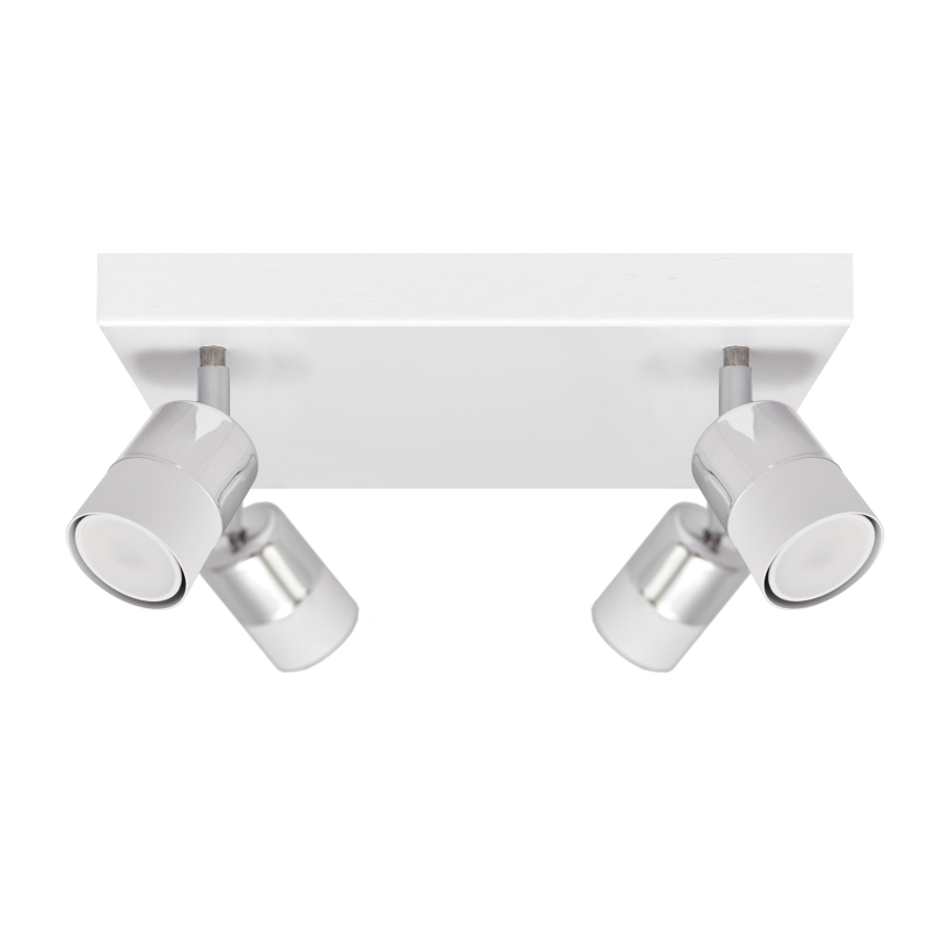 LED Akcentinis šviestuvasTUBSSON 4xGU10/4,8W/230V baltas/blizgus chromas