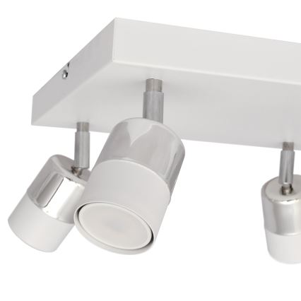 LED Akcentinis šviestuvasTUBSSON 4xGU10/4,8W/230V baltas/blizgus chromas