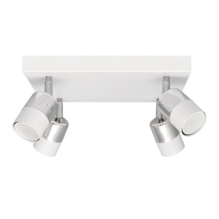 LED Akcentinis šviestuvasTUBSSON 4xGU10/4,8W/230V baltas/blizgus chromas