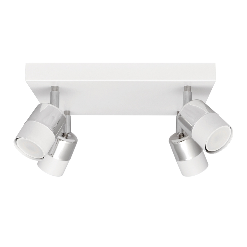 LED Akcentinis šviestuvasTUBSSON 4xGU10/4,8W/230V baltas/blizgus chromas