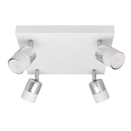 LED Akcentinis šviestuvasTUBSSON 4xGU10/4,8W/230V baltas/blizgus chromas