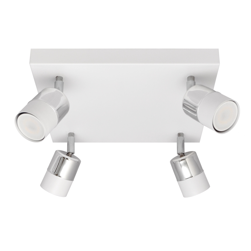 LED Akcentinis šviestuvasTUBSSON 4xGU10/4,8W/230V baltas/blizgus chromas