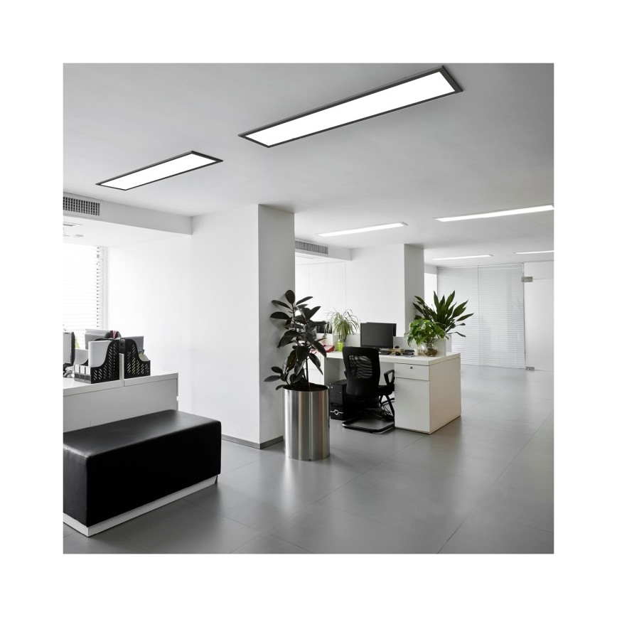 LED Ant pagrindo montuojama panelė BRISBANE LED/36W/230V 4000K 29,5x119 cm juoda