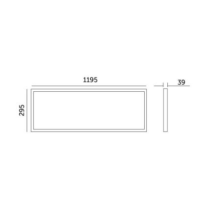 LED Ant pagrindo montuojama panelė BRISBANE LED/36W/230V 4000K 29,5x119 cm juoda