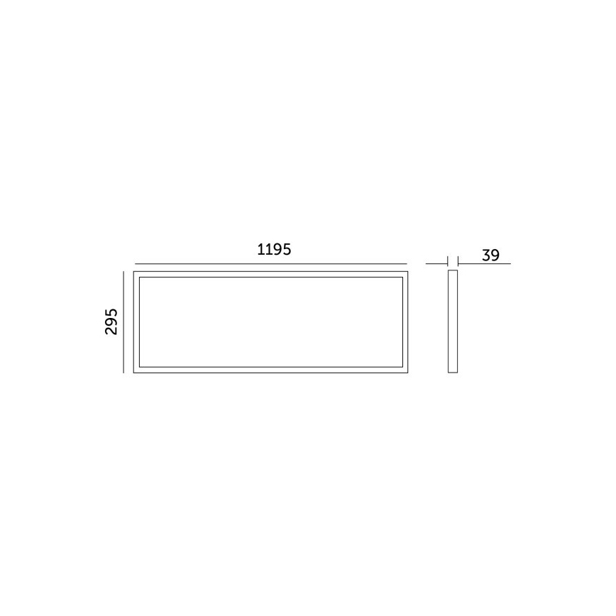 LED Ant pagrindo montuojama panelė BRISBANE LED/36W/230V 4000K 29,5x119 cm juoda
