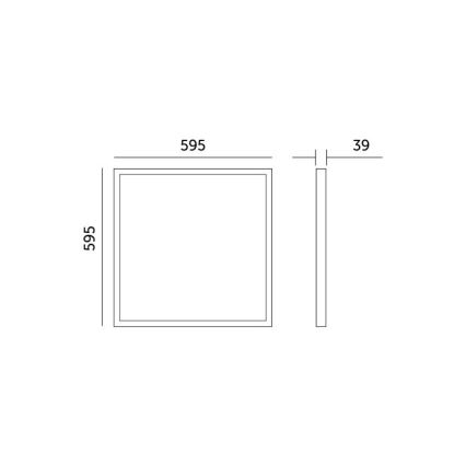 LED Ant pagrindo montuojama panelė BRISBANE LED/36W/230V 4000K 59,5x59,5 cm balta