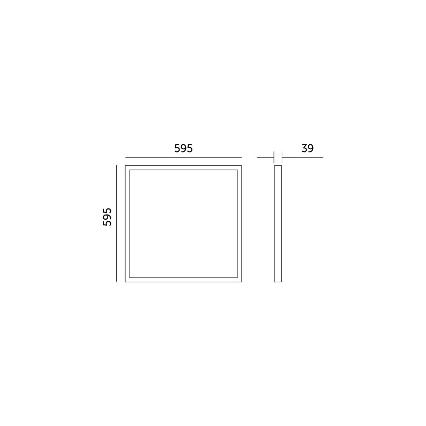 LED Ant pagrindo montuojama panelė BRISBANE LED/36W/230V 4000K 59,5x59,5 cm balta