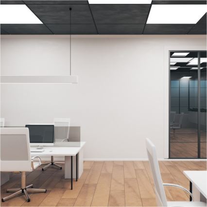 LED Ant pagrindo montuojama panelė BRISBANE LED/36W/230V 4000K 59,5x59,5 cm juoda