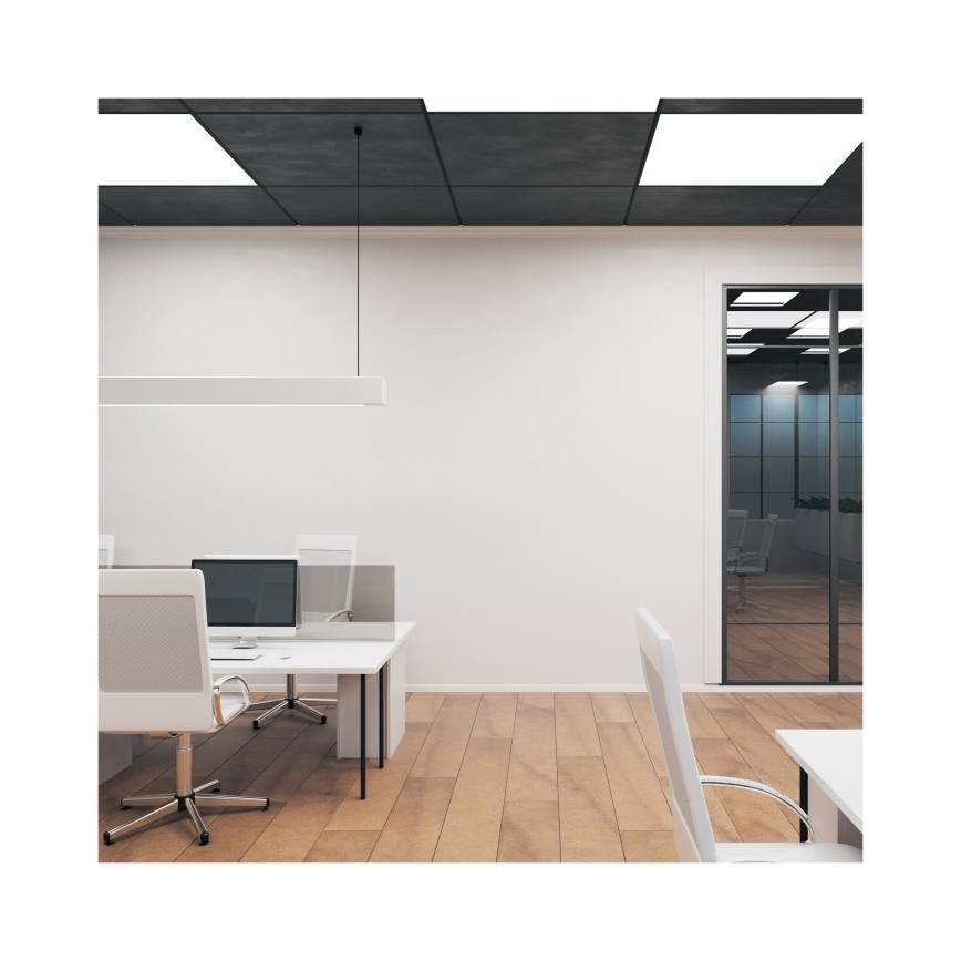 LED Ant pagrindo montuojama panelė BRISBANE LED/36W/230V 4000K 59,5x59,5 cm juoda