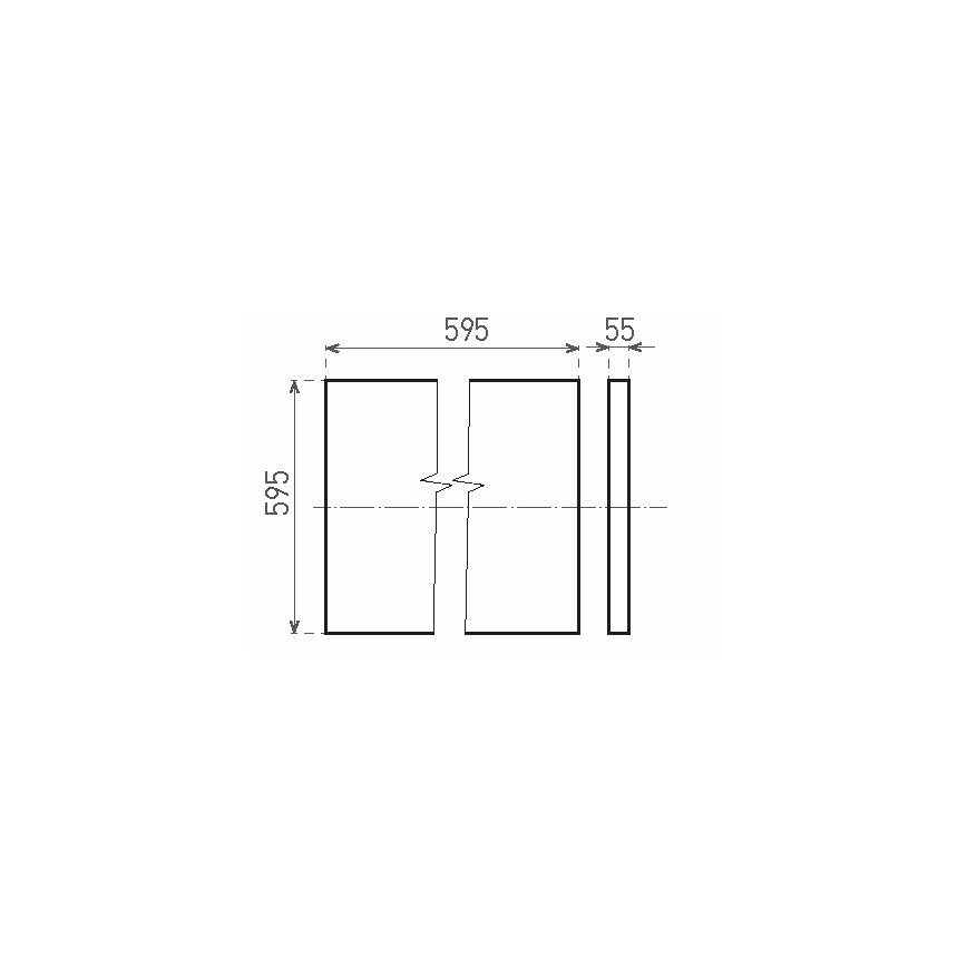LED Ant pagrindo montuojama panelė ILLY LED/36W/230V