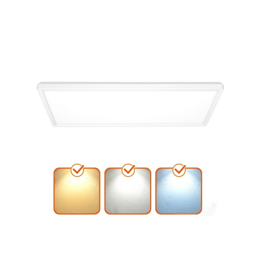 LED Ant pagrindo montuojama panelė NIVERA LED/32W/230V IP54 3000/4000/6000K 29,5x59,5 cm balta