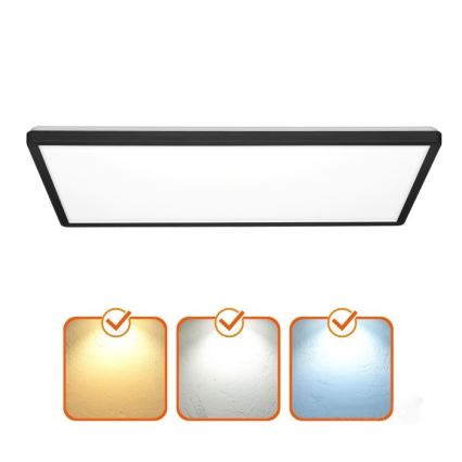 LED Ant pagrindo montuojama panelė NIVERA LED/32W/230V IP54 3000/4000/6000K 29,5x59,5 cm juoda