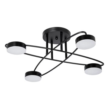 LED Ant pagrindo montuojamas sietynas 4xLED/7W/230V juoda