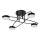 LED Ant pagrindo montuojamas sietynas 4xLED/7W/230V juoda