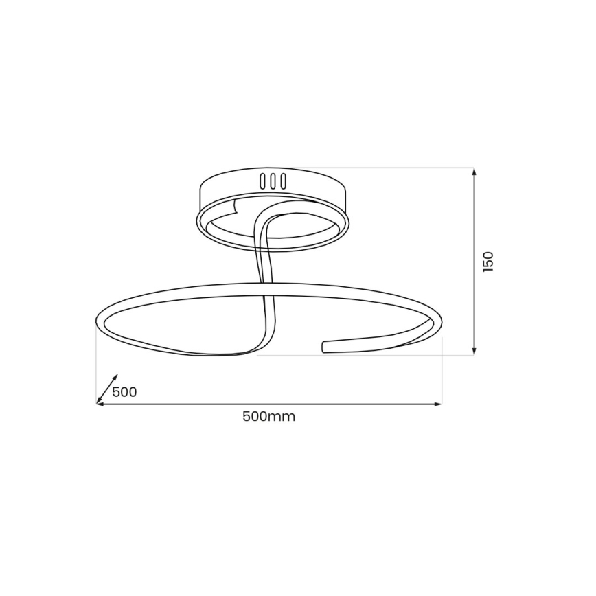 LED Ant pagrindo montuojamas sietynas DELTA LED/30W/230V juoda