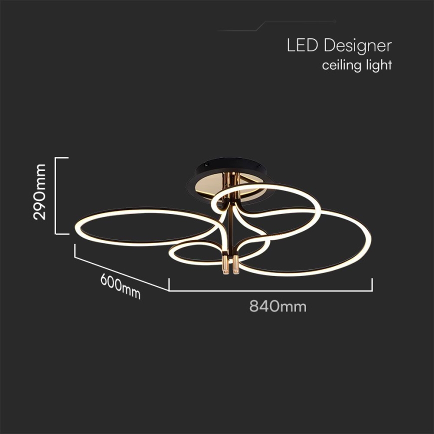 LED Ant pagrindo montuojamas sietynas LED/36W/230V 3000K