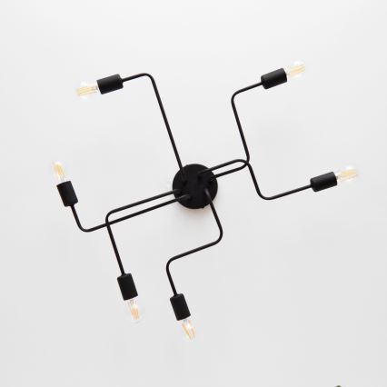 LED Ant pagrindo montuojamas sietynas TUBE 6xE27/15W/230V