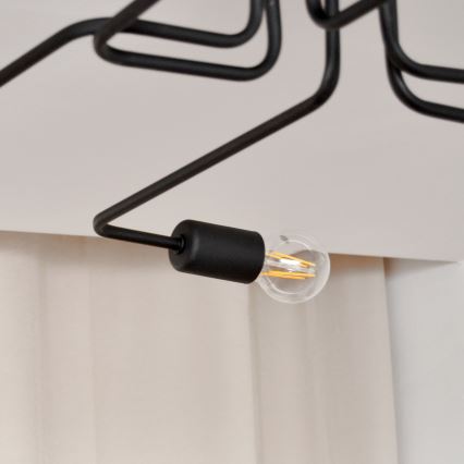 LED Ant pagrindo montuojamas sietynas TUBE 6xE27/15W/230V