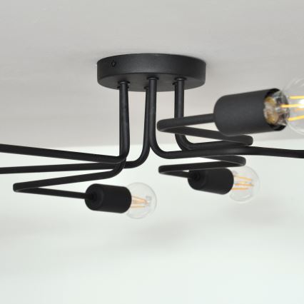 LED Ant pagrindo montuojamas sietynas TUBE 6xE27/15W/230V
