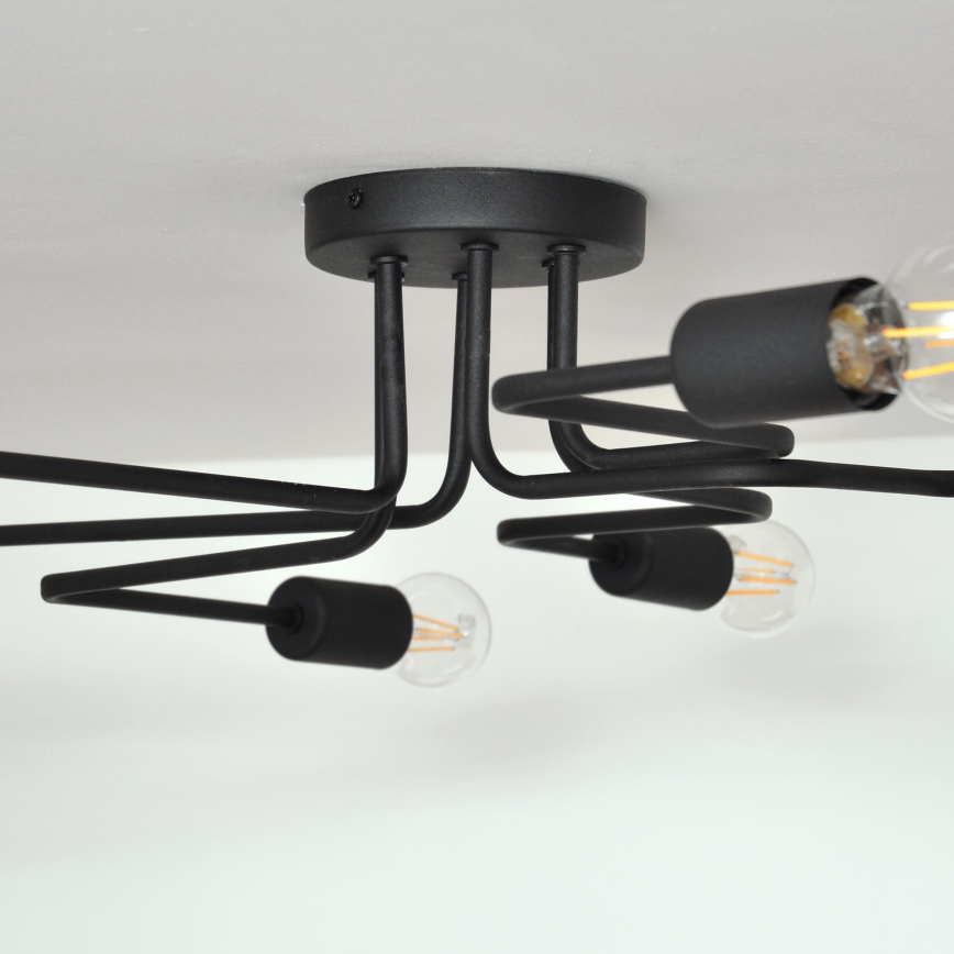 LED Ant pagrindo montuojamas sietynas TUBE 6xE27/15W/230V