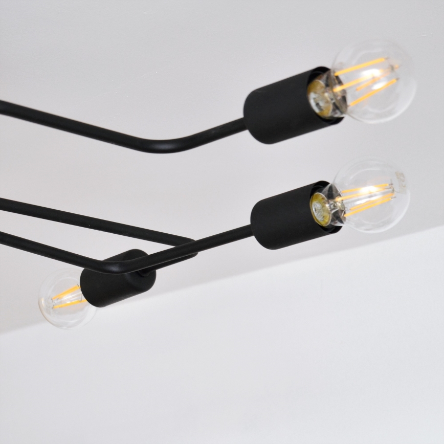 LED Ant pagrindo montuojamas sietynas TUBE 6xE27/15W/230V