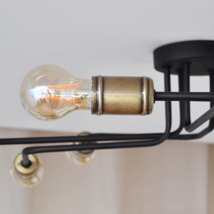 LED Ant pagrindo montuojamas sietynas TUBE 6xE27/15W/230V