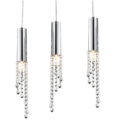 LED Ant virvės kabinamas lubinis šviestuvas DUERO 3xLED/3W/230V