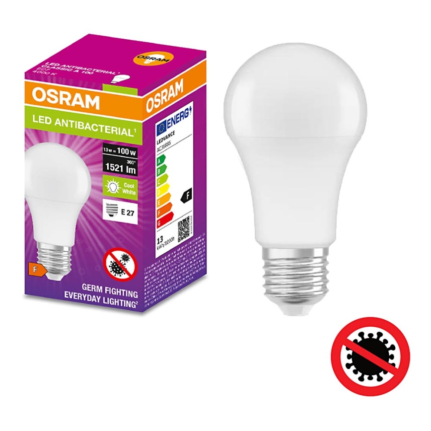 LED Antibakterinė lemputė A100 E27/13W/230V 4000K - Osram