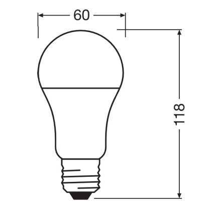 LED Antibakterinė lemputė A100 E27/13W/230V 4000K - Osram