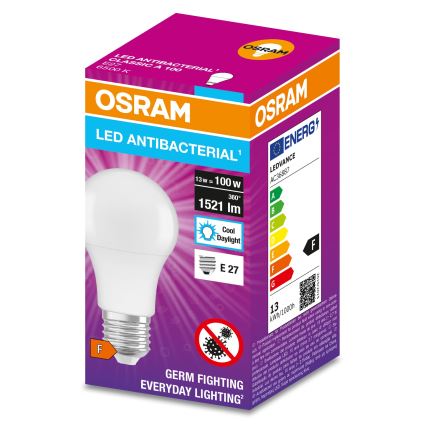 LED Antibakterinė lemputė A100 E27/13W/230V 6500K - Osram