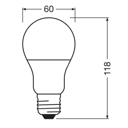 LED Antibakterinė lemputė A75 E27/10W/230V 2700K - Osram