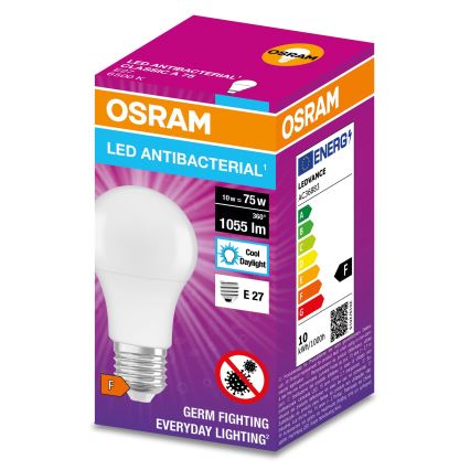 LED Antibakterinė lemputė A75 E27/10W/230V 6500K - Osram