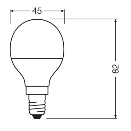 LED Antibakterinė lemputė P40 E14/4,9W/230V 2700K - Osram