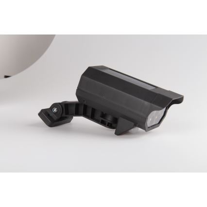 LED Apsaugos kameros maketas su jutikliu ir su saulės baterija LED/5W/5,5V 800 mAh IP65 + nuotolinio valdymo pultas