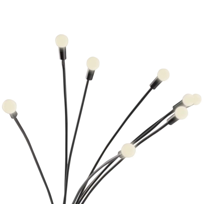 LED apšvietimas, įkraunamas saulės energija FIORINI 8xLED/1,2V 600 mAh IP44 juoda