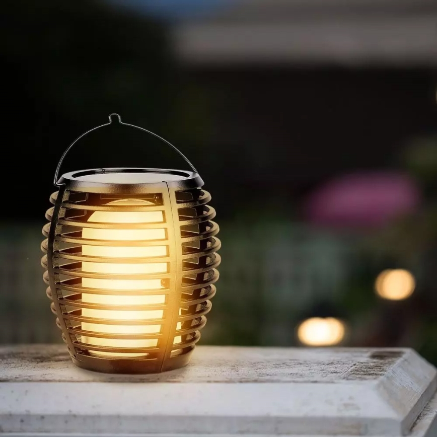 LED apšvietimas, įkraunamas saulės energija FLAME 4in1 1xLED/0,45W/3,7V IP44 500 mAh