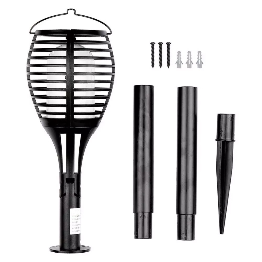 LED apšvietimas, įkraunamas saulės energija FLAME 4in1 1xLED/0,45W/3,7V IP44 500 mAh