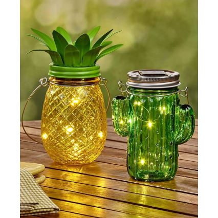 LED apšvietimas, įkraunamas saulės energija JAR LED/1,2V IP44 ananasų