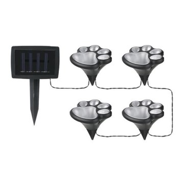 LED apšvietimas, įkraunamas saulės energija LED/0,14W/2V IP44 paws