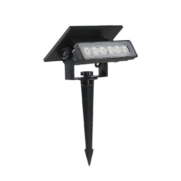 LED apšvietimas, įkraunamas saulės energija LED/0,9W/3,7V 3000K IP65 juoda