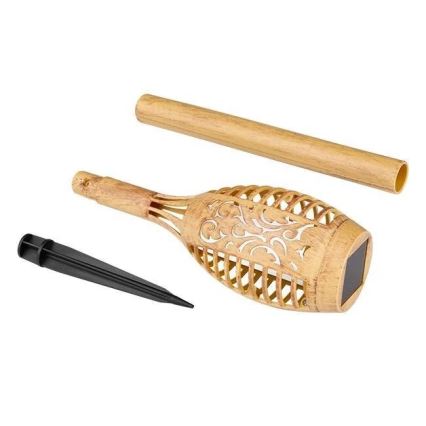 LED apšvietimas, įkraunamas saulės energija MINISPARK BAMBOO LED/1,8W/5,5V IP44 smėlio spalva