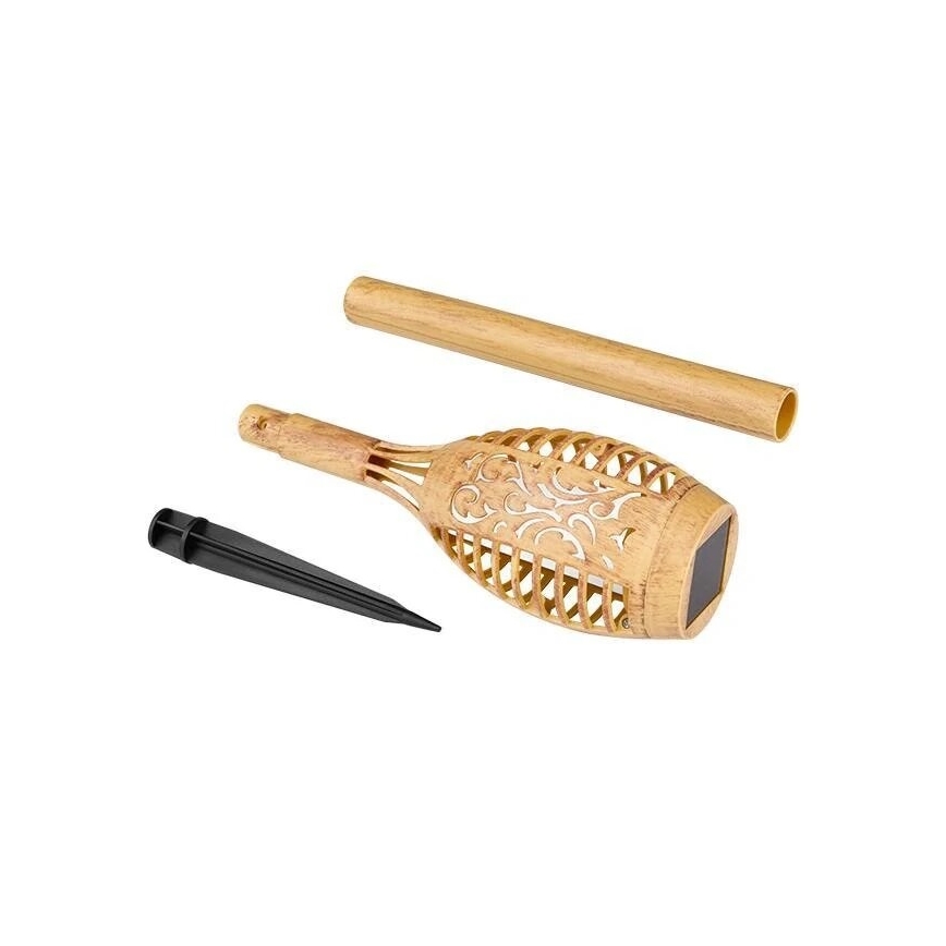 LED apšvietimas, įkraunamas saulės energija MINISPARK BAMBOO LED/1,8W/5,5V IP44 smėlio spalva