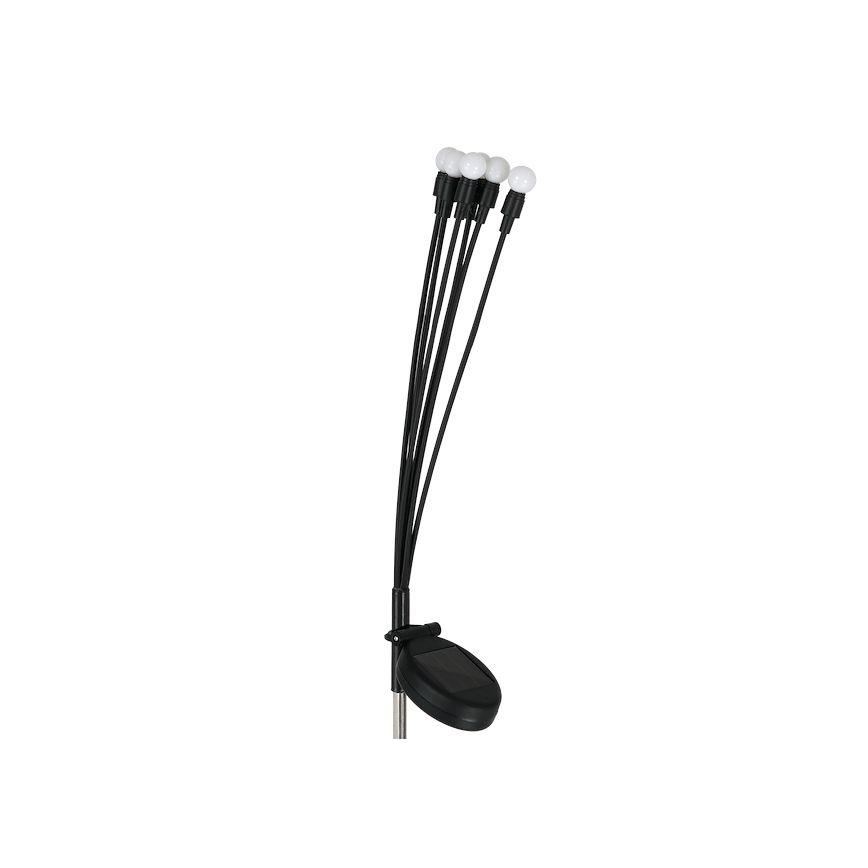 LED apšvietimas, įkraunamas saulės energija MULTI LED/0,06W/1,2V 150 mAh IP44 juoda