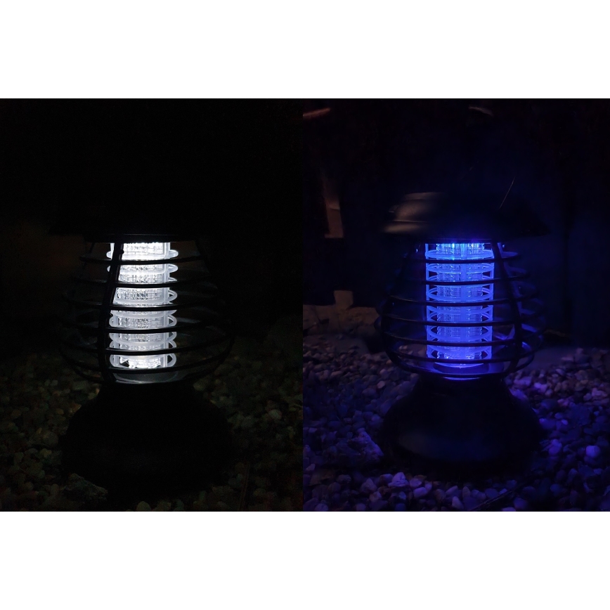 LED apšvietimas, įkraunamas saulės energija su vabzdžių gaudykle LED/1,2V 600 mAh IP44