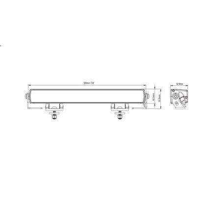 LED Automobilių šviesos rampa BLACK OFF ROAD LED/90W/9-36V IP69 6000K