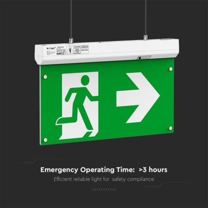 LED avarinė lemputė EMERGENCY EXIT LED/2,5W/230V 4in1 6000K