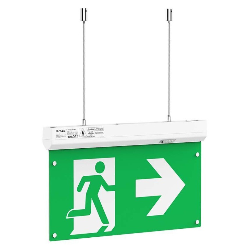 LED avarinė lemputė EMERGENCY EXIT LED/2,5W/230V 4in1 6000K