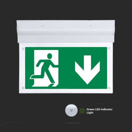 LED Avarinė lemputė EMERGENCY EXIT SAMSUNG CHIP LED/2W/230V 6000K