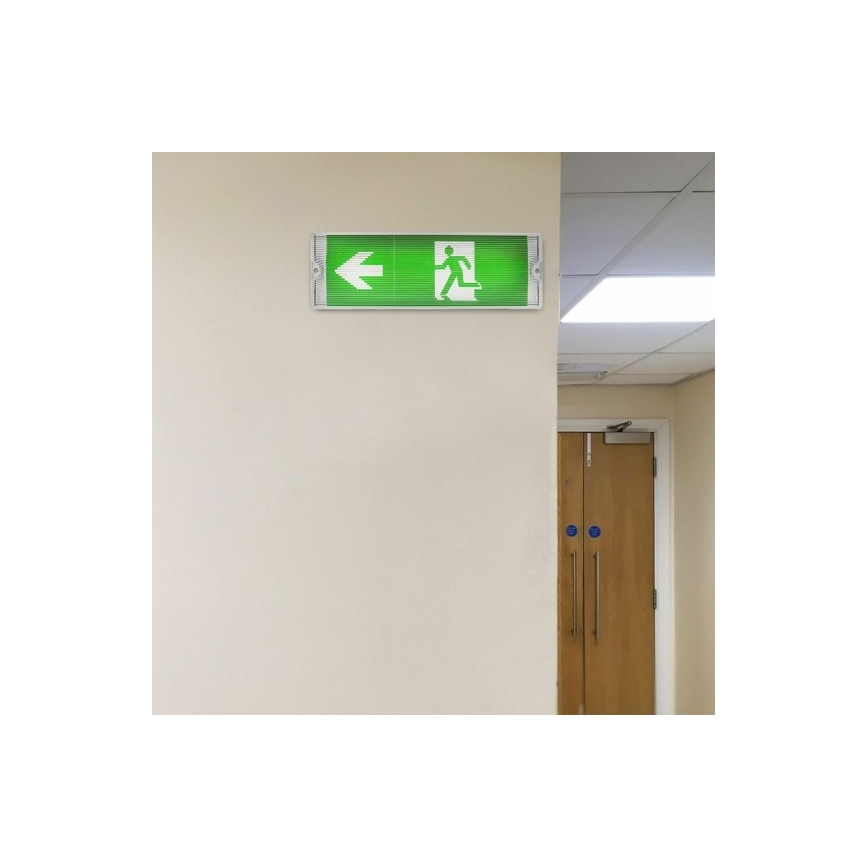 LED avarinė lemputė EMERGENCY EXIT LED/3W/230V 6400K IP65