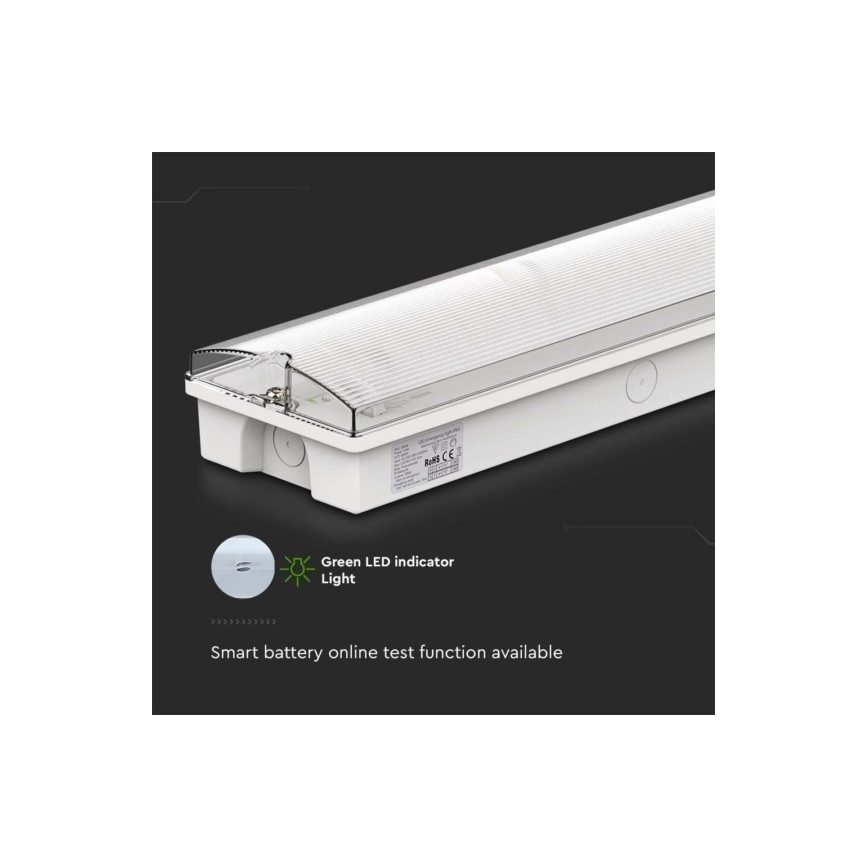 LED avarinė lemputė EMERGENCY EXIT LED/3W/230V 6400K IP65